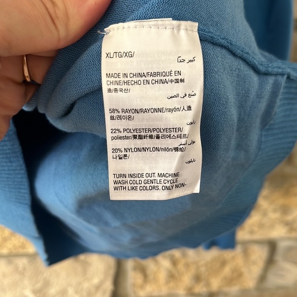 I•N•C International Concepts Pearl Embellished Pullover Sweater, Blue, Size XL - Picture 11 of 16